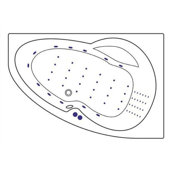 Акриловая ванна Excellent Newa 160x95 R WAEX.NEP16.NANO.CR с гидромассажем Акриловая ванна Excellent Newa 160x95 R WAEX.NEP16.NANO.CR с гидромассажем