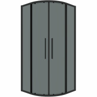 Душевой уголок Grossman Cosmo 80х80 301.K33.02.8080.21.10 профиль Черный матовый стекло тонированное