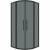 Душевой уголок Grossman Cosmo 80х80 301.K33.02.8080.21.10 профиль Черный матовый стекло тонированное
