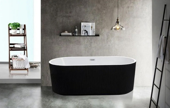 Акриловая ванна Esbano Tortuga 170x80 ESVATORTB Черная Белая без гидромассажа Акриловая ванна Esbano Tortuga 170x80 ESVATORTB Черная Белая без гидромассажа