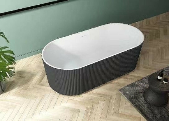 Акриловая ванна Esbano Tortuga 170x80 ESVATORTB Черная Белая без гидромассажа Акриловая ванна Esbano Tortuga 170x80 ESVATORTB Черная Белая без гидромассажа