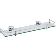 Стеклянная полка Fixsen Kvadro FX-61303B Хром