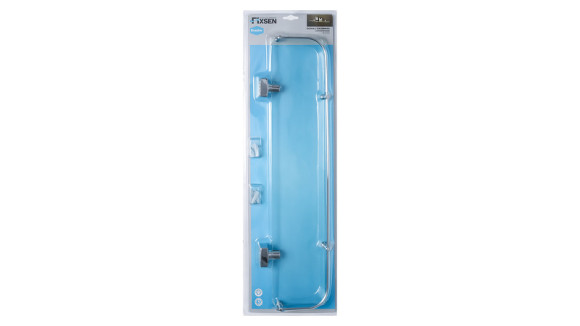 Стеклянная полка Fixsen Kvadro FX-61303B Хром