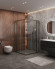 Душевой уголок Cezares Molveno 120x120 MOLVENO-A-22-90+30-C-GM-IV профиль Оружейная сталь стекло прозрачное