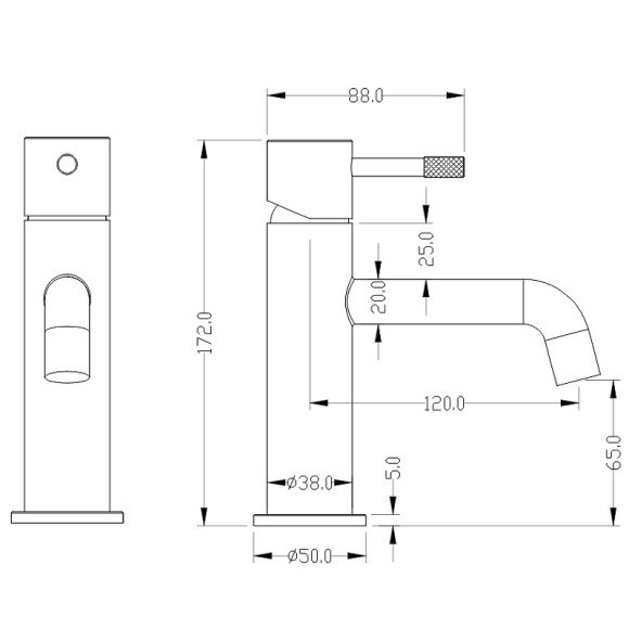 Смеситель для раковины Boheme Uno 461-G Золото