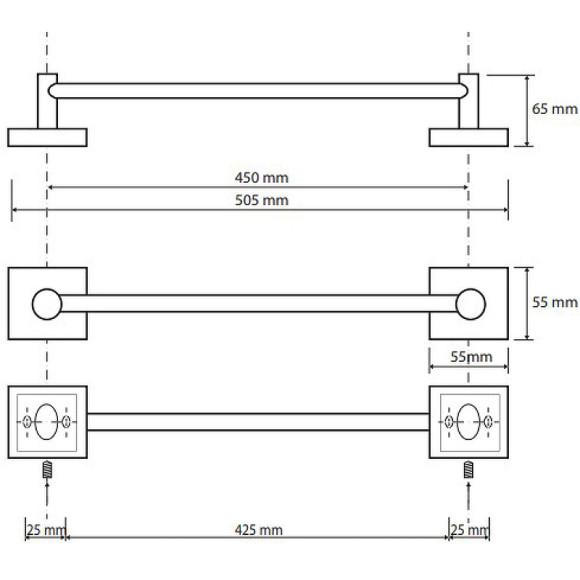 Полотенцедержатель Bemeta Beta 132104022 Хром Полотенцедержатель Bemeta Beta 132104022 Хром