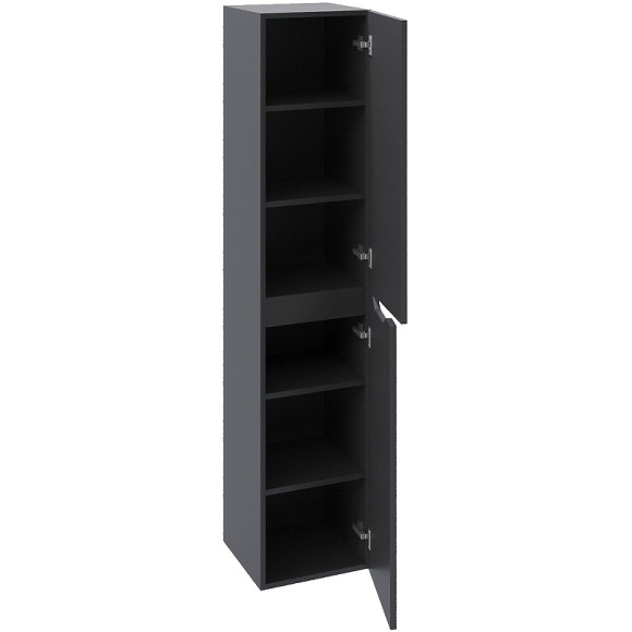 Шкаф пенал Orange Line 35 Li-35Pug подвесной Графит матовый Шкаф пенал Orange Line 35 Li-35Pug подвесной Графит матовый