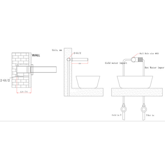 Смеситель для раковины Bronze de Luxe Avantgarde 2021H Черный Смеситель для раковины Bronze de Luxe Avantgarde 2021H Черный