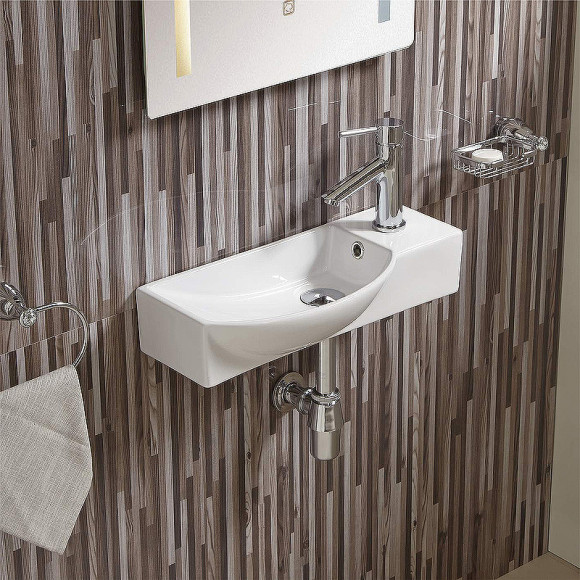 Раковина WeltWasser Aisbach 7945 GL-WT R 45 10000008691 Белая глянцевая Раковина WeltWasser Aisbach 7945 GL-WT R 45 10000008691 Белая глянцевая