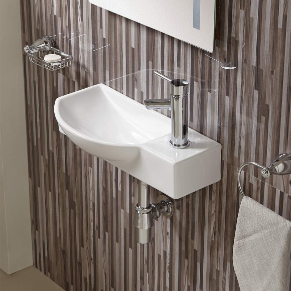 Раковина WeltWasser Aisbach 7945 GL-WT R 45 10000008691 Белая глянцевая Раковина WeltWasser Aisbach 7945 GL-WT R 45 10000008691 Белая глянцевая