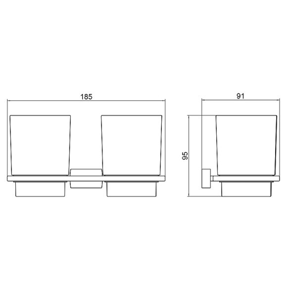 Стакан для зубных щеток Timo Selene 43034/17 двойной Золото матовое