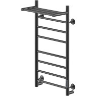 Электрический полотенцесушитель Ника Way-2 80/40 U с полкой Черный матовый