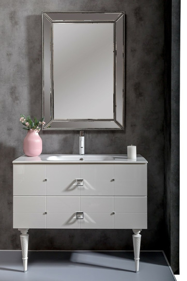 Тумба под раковину Boheme Armadi Art Vallessi Avangarde Piazza 80 841-080-WCR подвесная Белый Хром