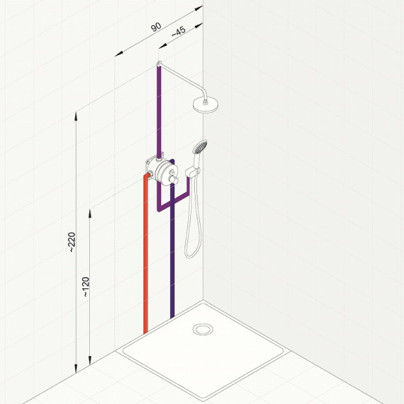 Душевая система Kludi Zenta 388320545 с термостатом Хром Душевая система Kludi Zenta 388320545 с термостатом Хром