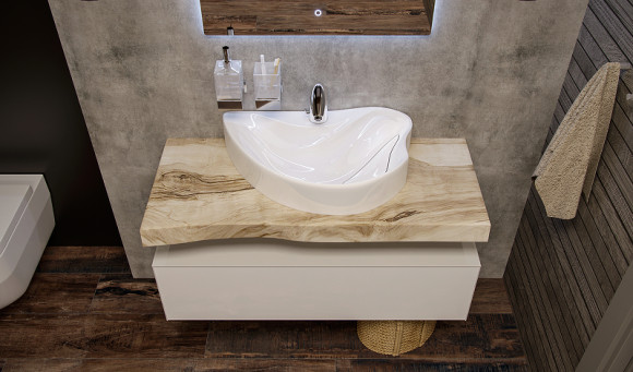 Тумба Velvex Felay 96 tpFEL.95-43.21 подвесная Белая глянцевая