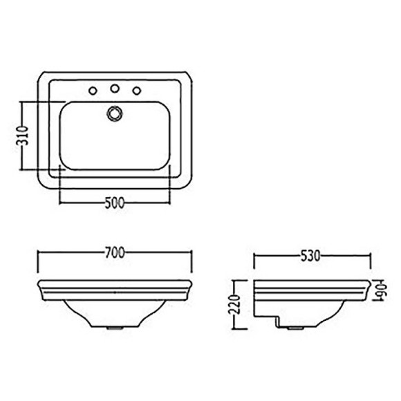 Раковина Devon&Devon Etoile 70 IBLG1FET Белая Раковина Devon&Devon Etoile 70 IBLG1FET Белая