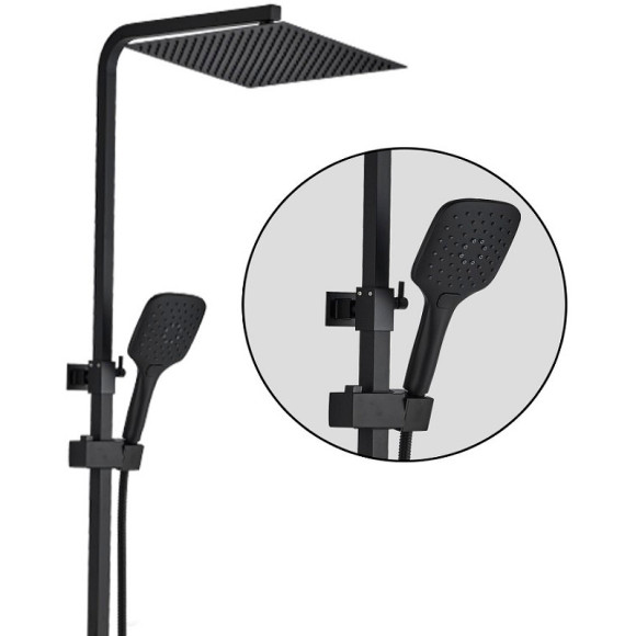 Душевая система ALMAes Tena TVZ-1825 Черная матовая Душевая система ALMAes Tena TVZ-1825 Черная матовая