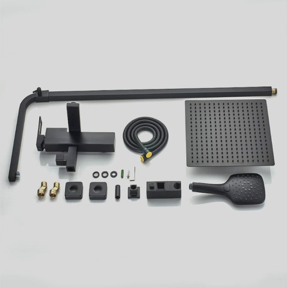 Душевая система ALMAes Tena TVZ-1825 Черная матовая Душевая система ALMAes Tena TVZ-1825 Черная матовая