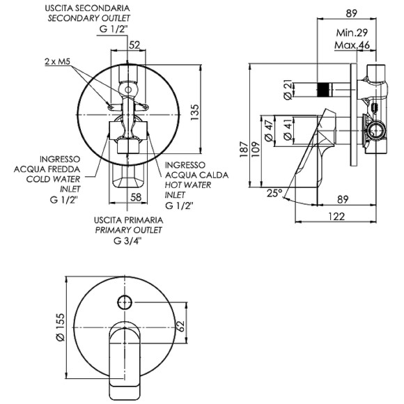 Смеситель для душа Remer Infinity I09HNO Черный матовый Смеситель для душа Remer Infinity I09HNO Черный матовый