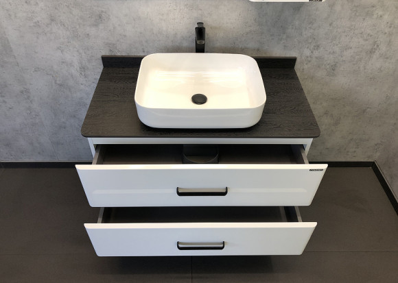 Тумба с раковиной Comforty Амстердам 95 00-00005494 подвесная Белый глянец Тумба с раковиной Comforty Амстердам 95 00-00005494 подвесная Белый глянец