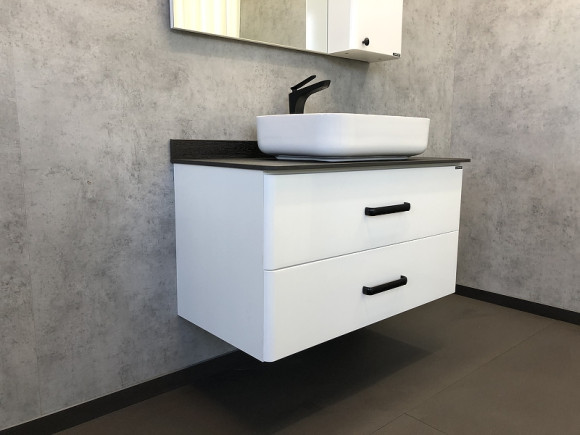 Тумба с раковиной Comforty Амстердам 95 00-00005494 подвесная Белый глянец Тумба с раковиной Comforty Амстердам 95 00-00005494 подвесная Белый глянец