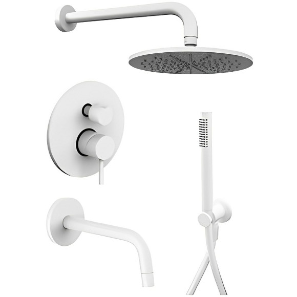 Душевая система Paffoni Light KITLIG019BO141 Белая матовая