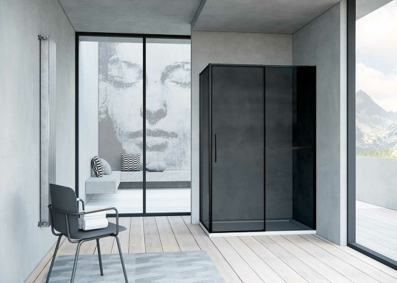 Душевой уголок Vincea Slim Soft 120x90 VSR-1SS9012CGB профиль Черный стекло тонированное Душевой уголок Vincea Slim Soft 120x90 VSR-1SS9012CGB профиль Черный стекло тонированное