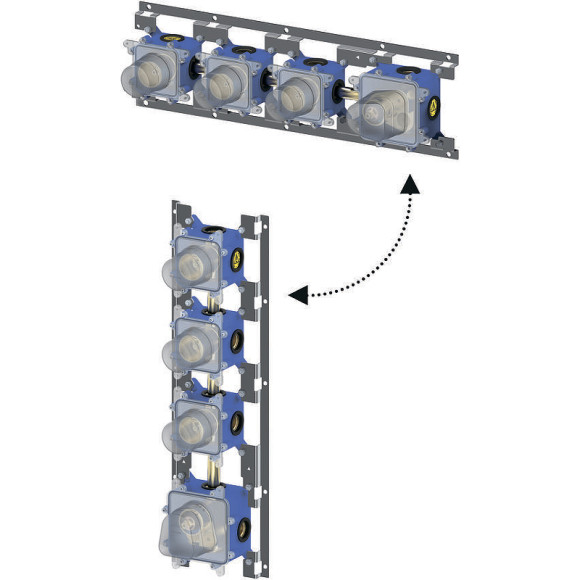 Душевая система Paffoni Modular Box KITMB019NO045 с термостатом Черная матовая