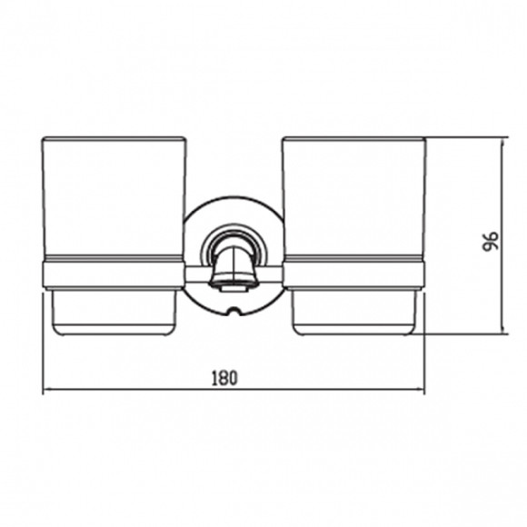 Стакан для зубных щеток Kaiser KH-4015 двойной Бронза