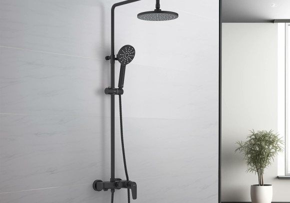 Душевая система Aquatek Бетта AQ2140MB Черная матовая