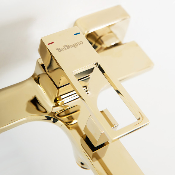 Смеситель для ванны BelBagno Luce LUC-VAS-ORO Золото Смеситель для ванны BelBagno Luce LUC-VAS-ORO Золото