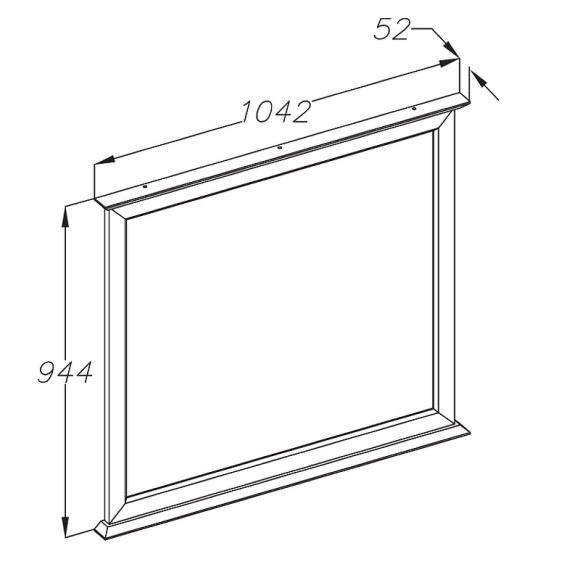 Зеркало Opadiris Кантара 105 00-00003714 Белое матовое Зеркало Opadiris Кантара 105 00-00003714 Белое матовое