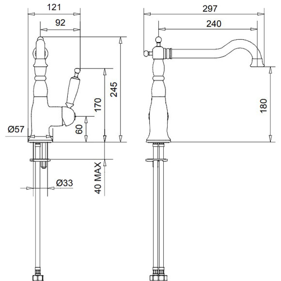 Смеситель для кухни Migliore Oxford 18274 Золото