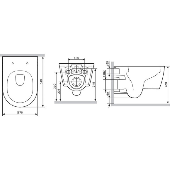 Унитаз AM.PM Func C8F1701SC подвесной с сиденьем Микролифт