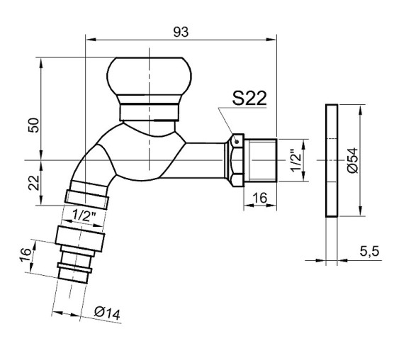 Кран для одного типа воды Bronze de Luxe 21982 Бронза с аэратором Кран для одного типа воды Bronze de Luxe 21982 Бронза с аэратором