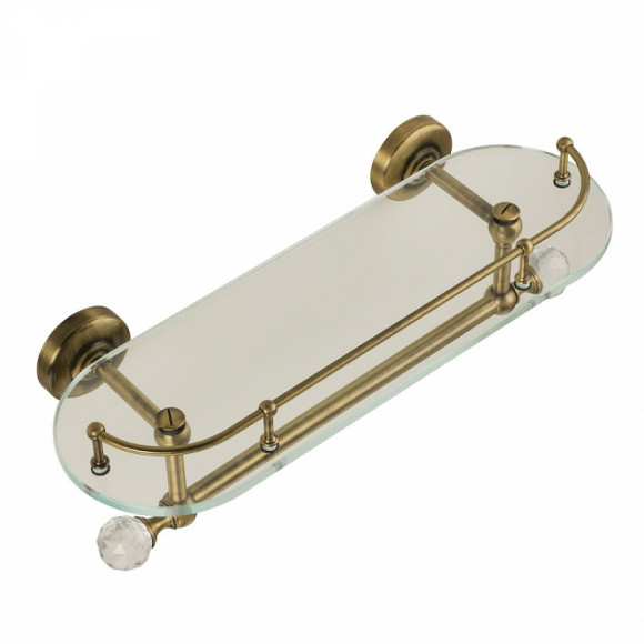 Стеклянная полка Migliore Amerida 16565 Бронза с кристаллами Swarovski Стеклянная полка Migliore Amerida 16565 Бронза с кристаллами Swarovski