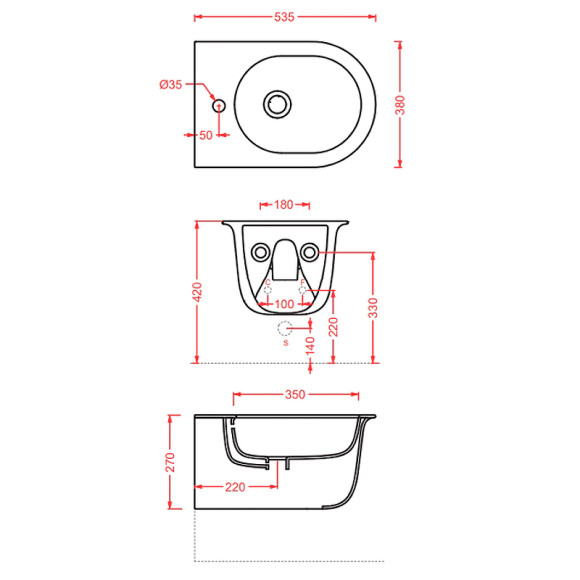 Биде Artceram Chic CHB001 01 00 подвесное Белое