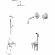 Комплект смесителей Paffoni Light KITZCOL632BO006 Белый матовый