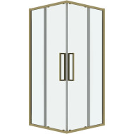 Душевой уголок Grossman Cosmo 90х90 300.K33.02.9090.32.00 профиль Золото сатин стекло прозрачное