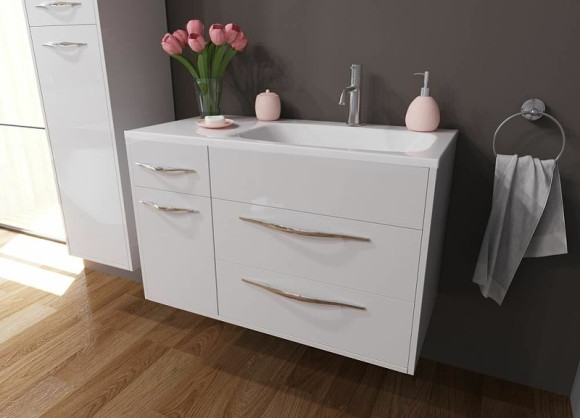 Тумба с раковиной Эстет Barcelona 90 R ФР-00003596 подвесная Белая Тумба с раковиной Эстет Barcelona 90 R ФР-00003596 подвесная Белая