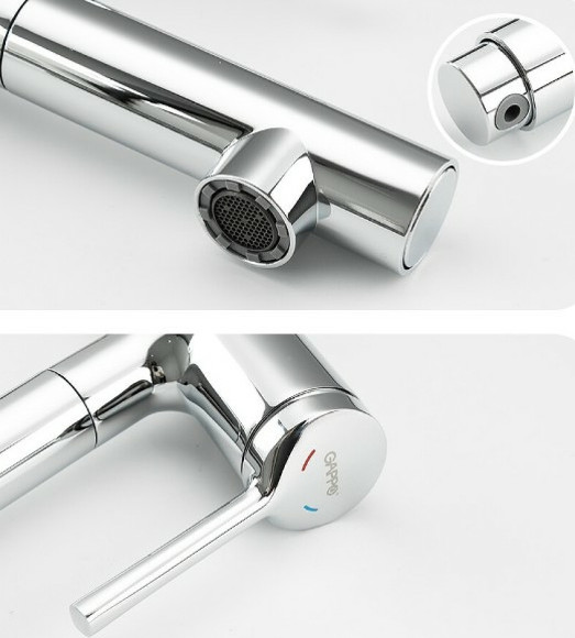 Смеситель для раковины Gappo G1052-70 Хром