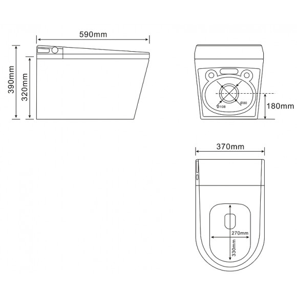 Унитаз биде Abber Bequem AC1119S подвесной с сиденьем Микролифт Унитаз биде Abber Bequem AC1119S подвесной с сиденьем Микролифт