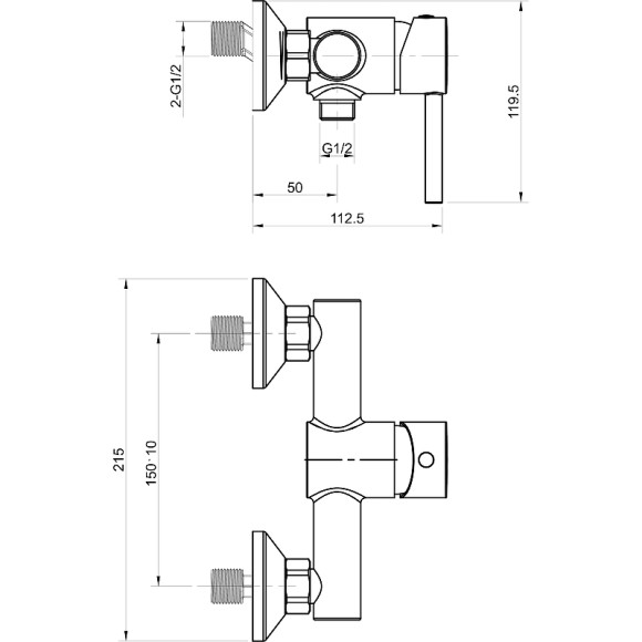 Смеситель для душа Koller Pool Orion OR0450 Хром
