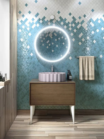 Зеркало Kerama Marazzi Cono 70 CO.mi.P.70\WHT с подсветкой Белое матовое с бесконтактным выключателем