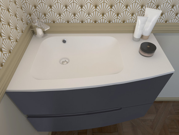 Тумба под раковину Jacob Delafon Nona 80 EB1888RU-G98 подвесная Темно-синяя