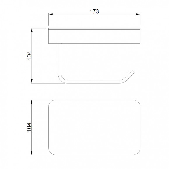 Держатель туалетной бумаги Abber Westen AA1730B с полкой Черный матовый Держатель туалетной бумаги Abber Westen AA1730B с полкой Черный матовый