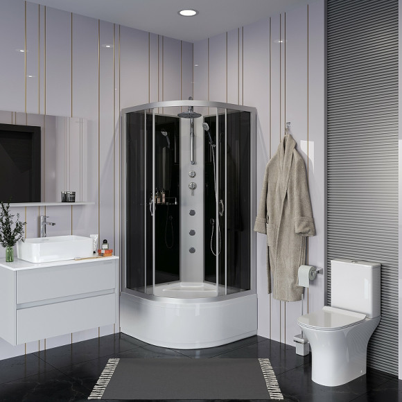 Душевая кабина Niagara Classic 90x90 NG-2508-14BKTG с гидромассажем Душевая кабина Niagara Classic 90x90 NG-2508-14BKTG с гидромассажем