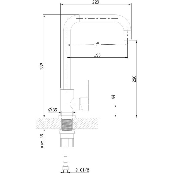 Смеситель для кухни Orange Steel M99-006ni Никель