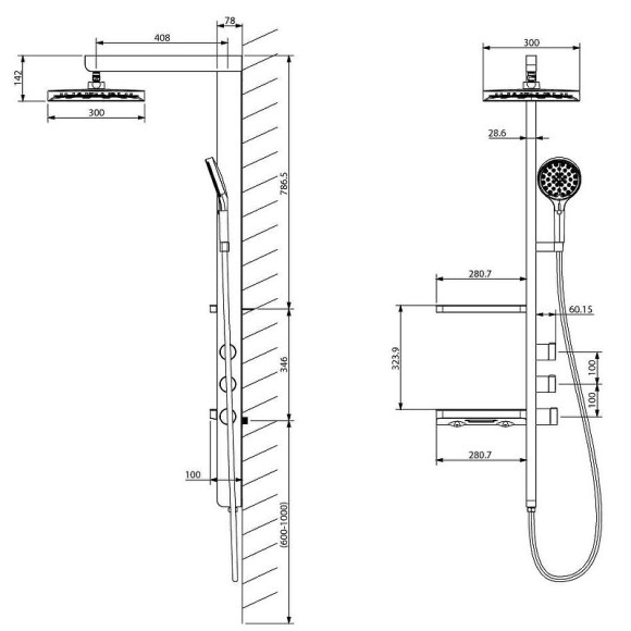 Душевая система Vincea Inspire VSFS-3I11GM Вороненая сталь Душевая система Vincea Inspire VSFS-3I11GM Вороненая сталь