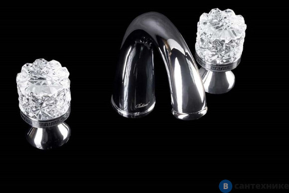 Смеситель для раковины Boheme Crystal 277-CRST/2 Хром Смеситель для раковины Boheme Crystal 277-CRST/2 Хром